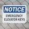 Signmission Emergency Elevator Keys, 10 in W x Rectangle, Plastic OS-2PACK-NS-P-710-L-11783 - alternate 5